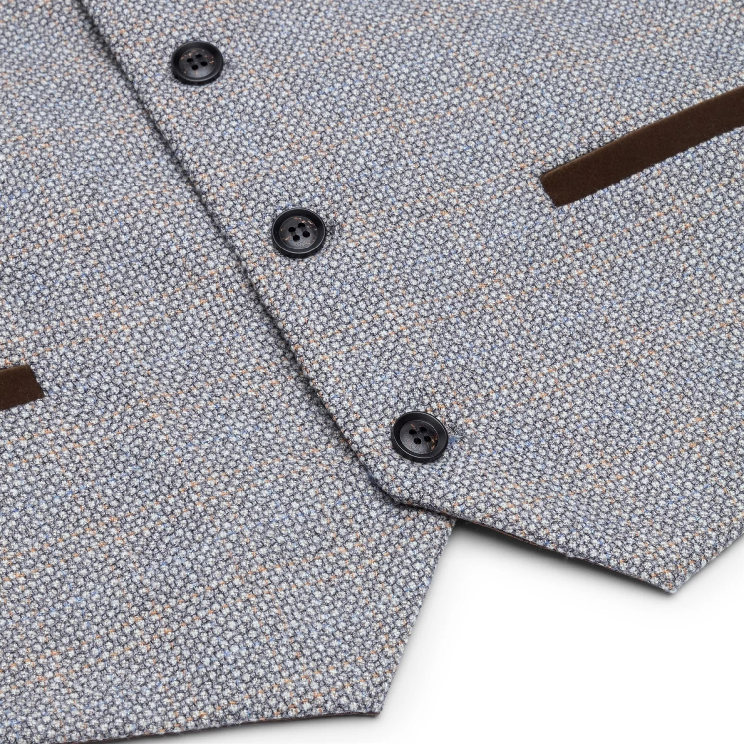 Boys 3 Piece Suit Cream Beige Tweed Check Vintage Retro Tailored Fit 1920s - Image 9