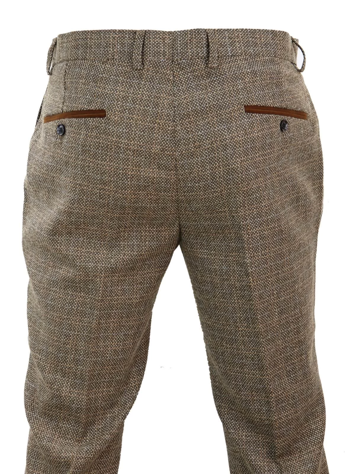 Ralph – Men’s Tweed Brown Trousers - Image 4