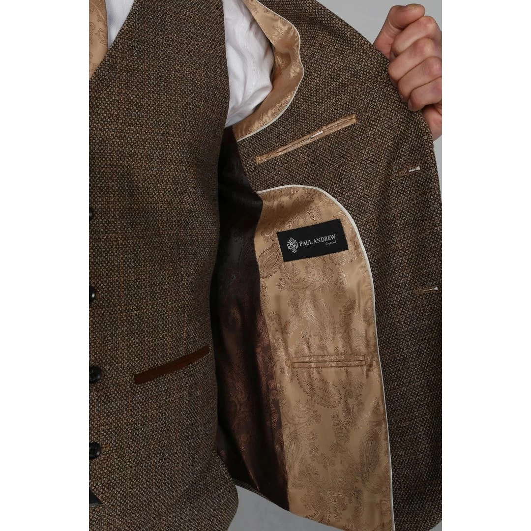Ralph – Men’s Tweed Brown Blazer - Image 3