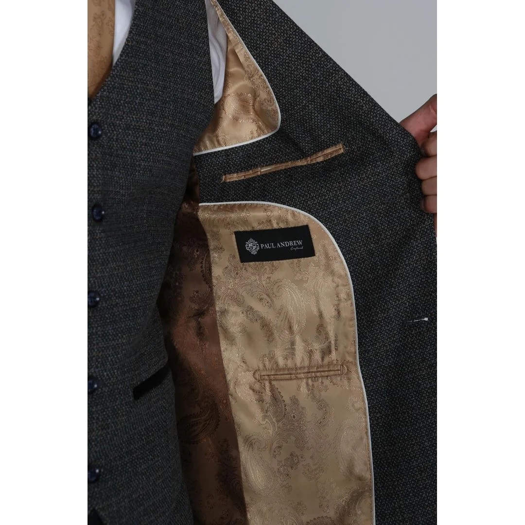 Ralph – Men’s Navy Tweed Blazer - Image 2