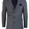 Cavani Mens Classic 3/4 Length Grey Overcoat