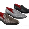 Rossellini Eastend Mens Shiny Slip On Glitter Shoes Party Smart Patent Leather
