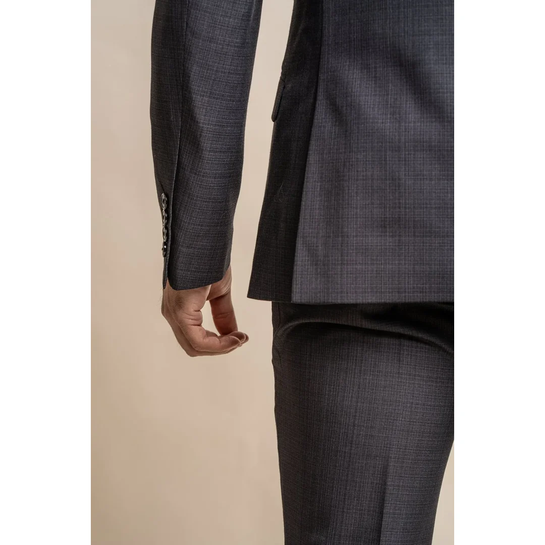 Seeba – Men’s Classic Charcoal Blazer - Image 4