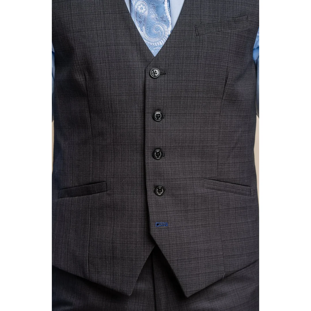 Seeba – Men’s Classic Charcoal Waistcoat