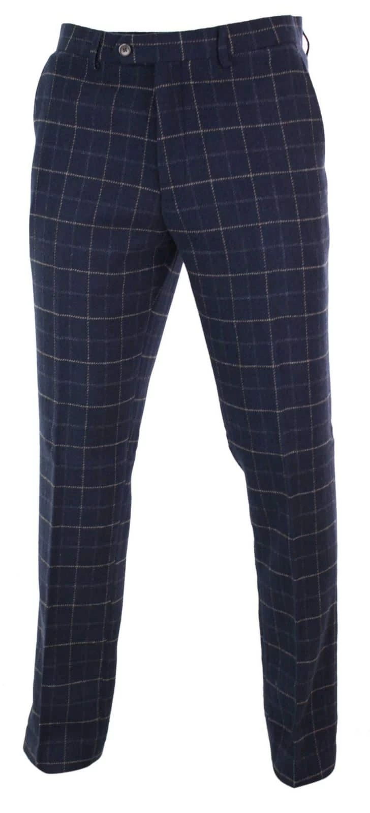Cavani Shelby β Mens Classic Tweed Check Vintage Peaky Blinders Trousers - Image 2