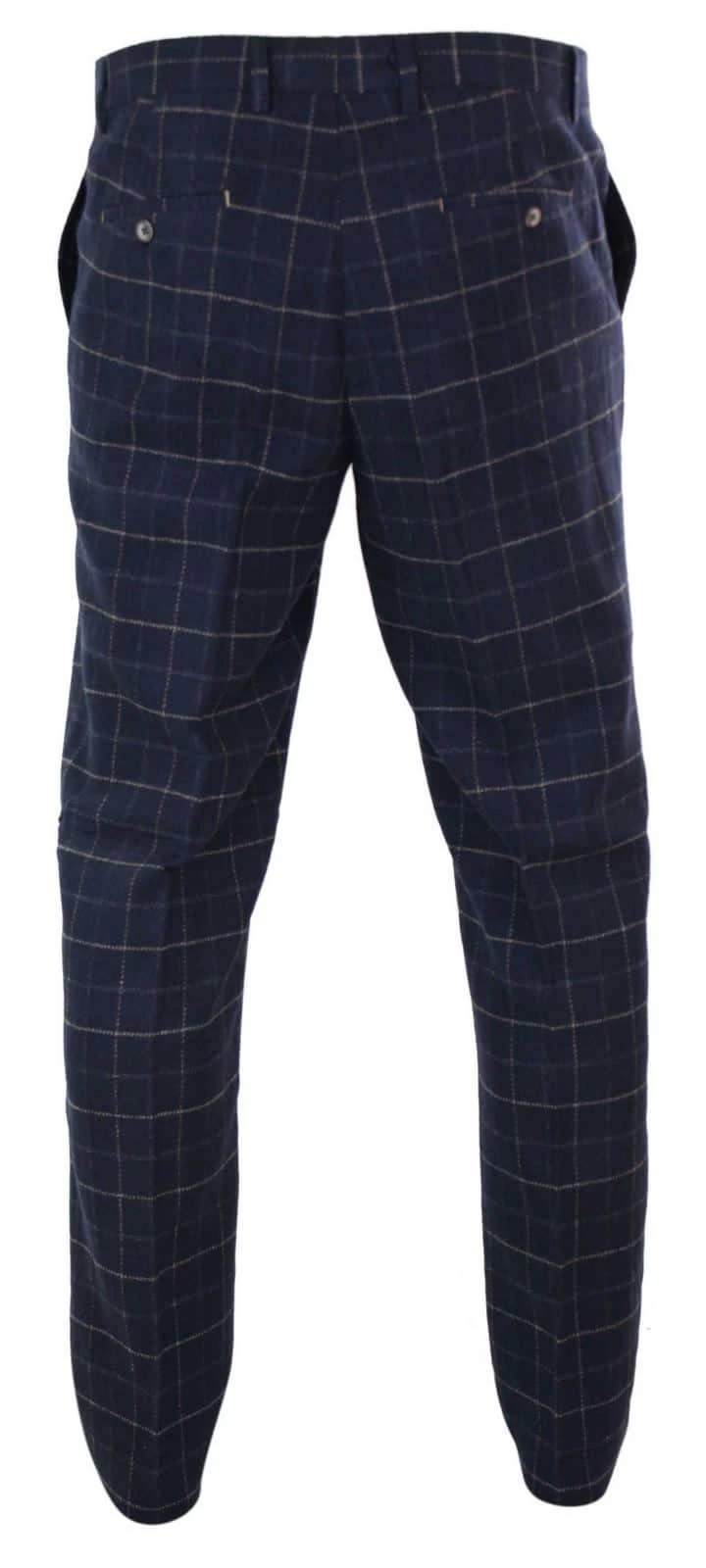 Cavani Shelby β Mens Classic Tweed Check Vintage Peaky Blinders Trousers - Image 3