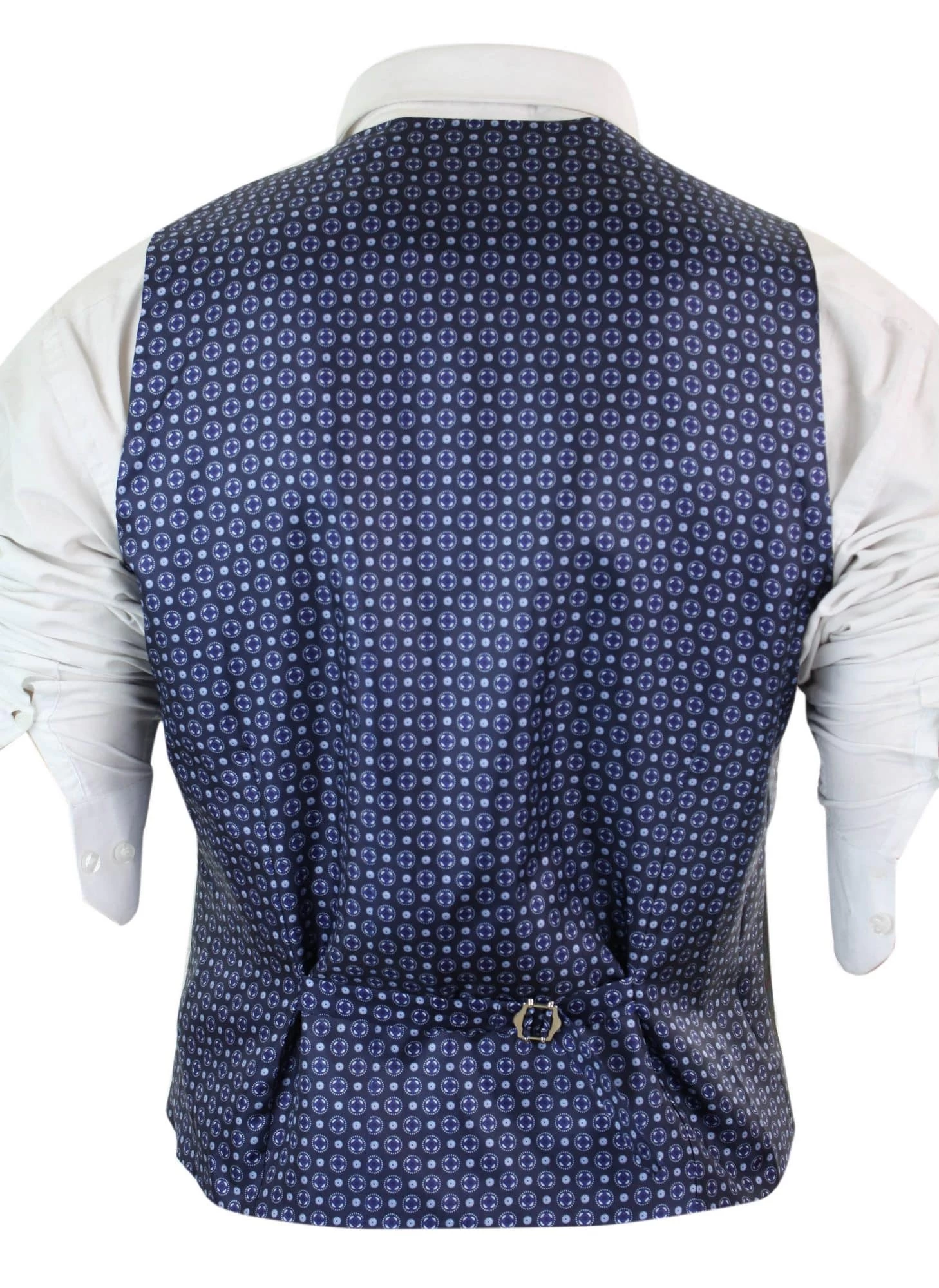 Mens Waistcoat Wool Olive Green With Red Blue Brown Check Tweed Classic Vintage Tailored Fit - Image 2
