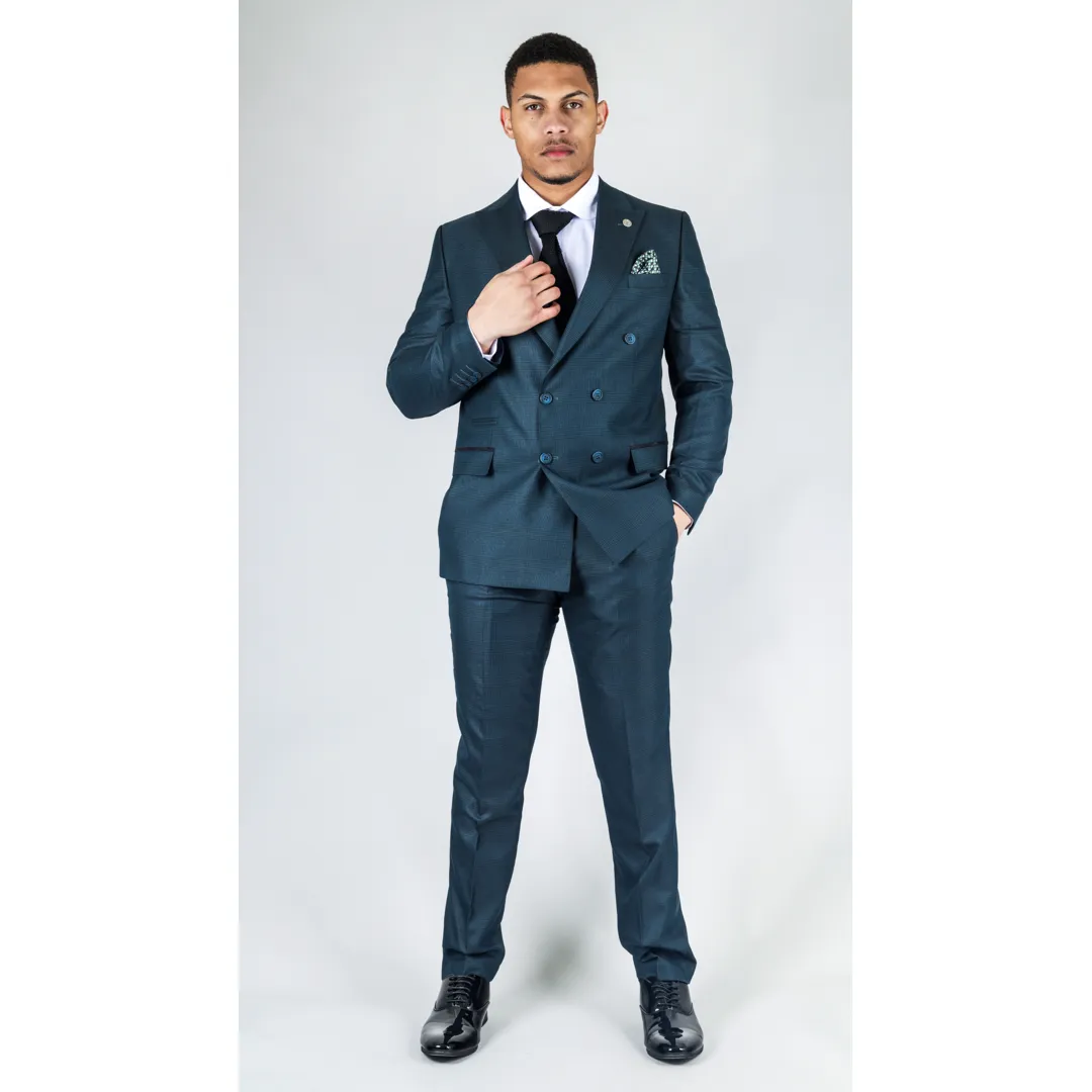 STZ93 – Men’s Green Double Breasted 2 Piece Suit - Image 6
