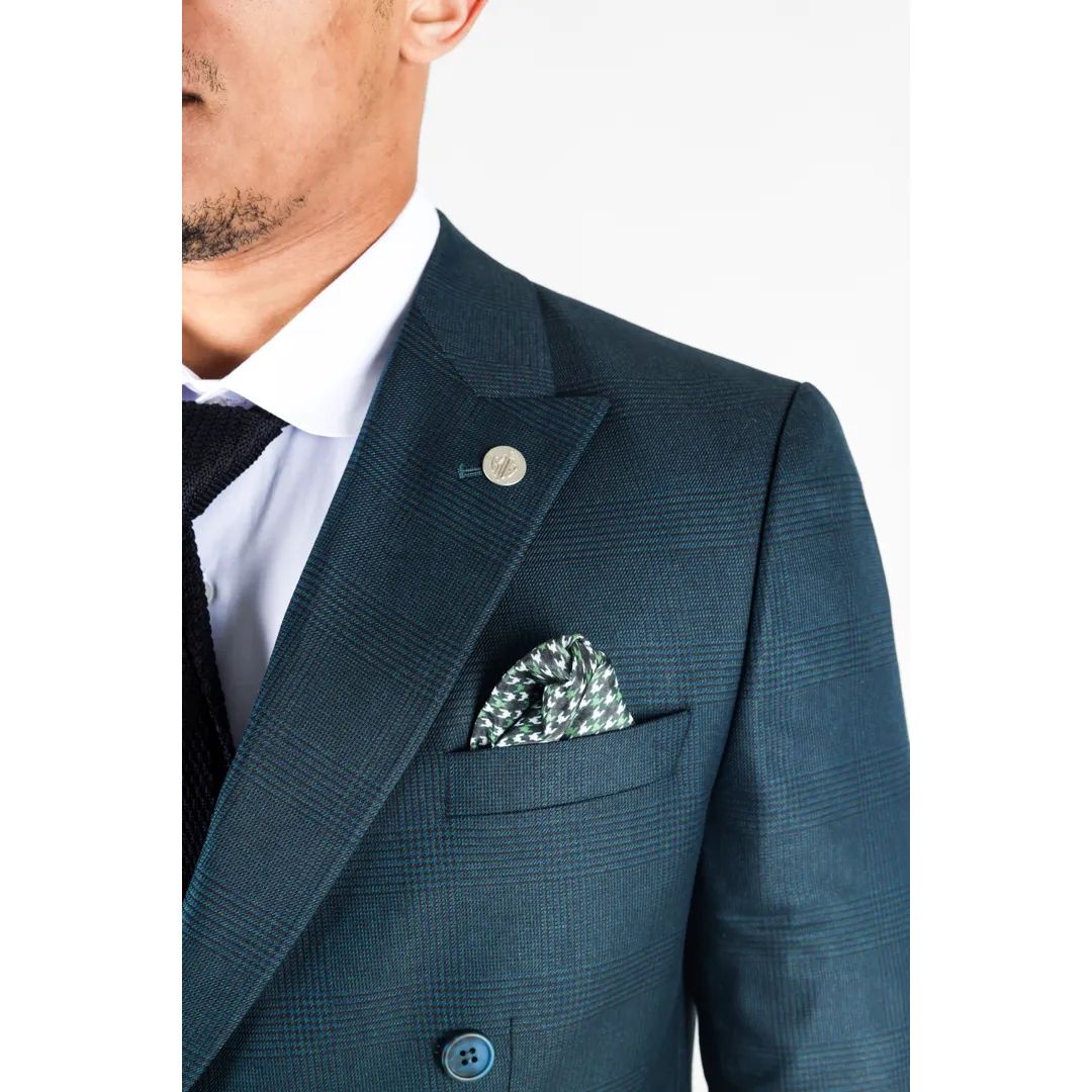 STZ93 – Men’s Green Double Breasted 2 Piece Suit - Image 4