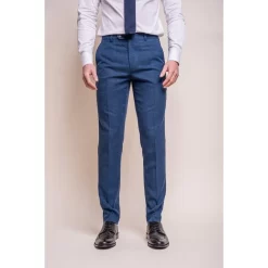Miami – Men’s Blue Crosshatch Trousers