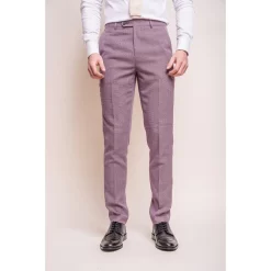 Miami – Men’s Pink Crosshatch Summer Trousers