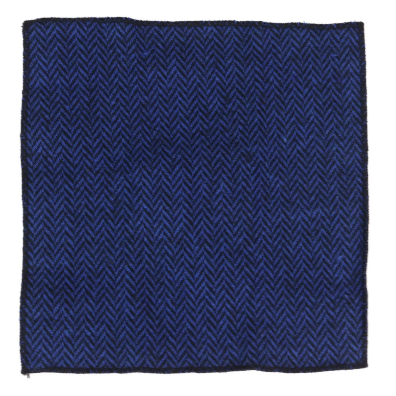 Men’s Tweed Blue Tie Hankie Set Classic British Heritage Wool Herringbone - Image 3