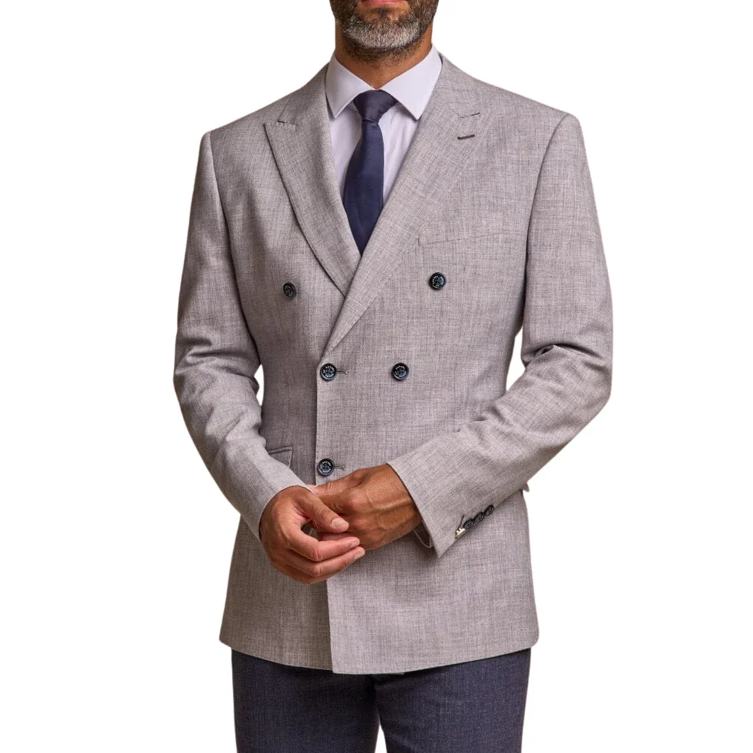 Tokyo – Men’s Grey Double Breasted Blazer