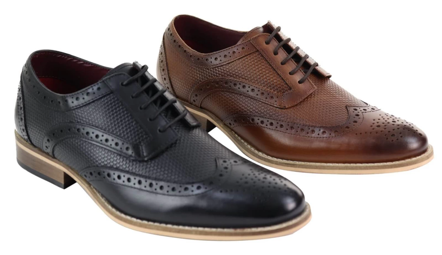 Mens Oxford Shoes With Modern Pattern