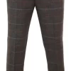 Cavani Tommy – Mens Herringbone Tweed Check Classic Vintage Trousers