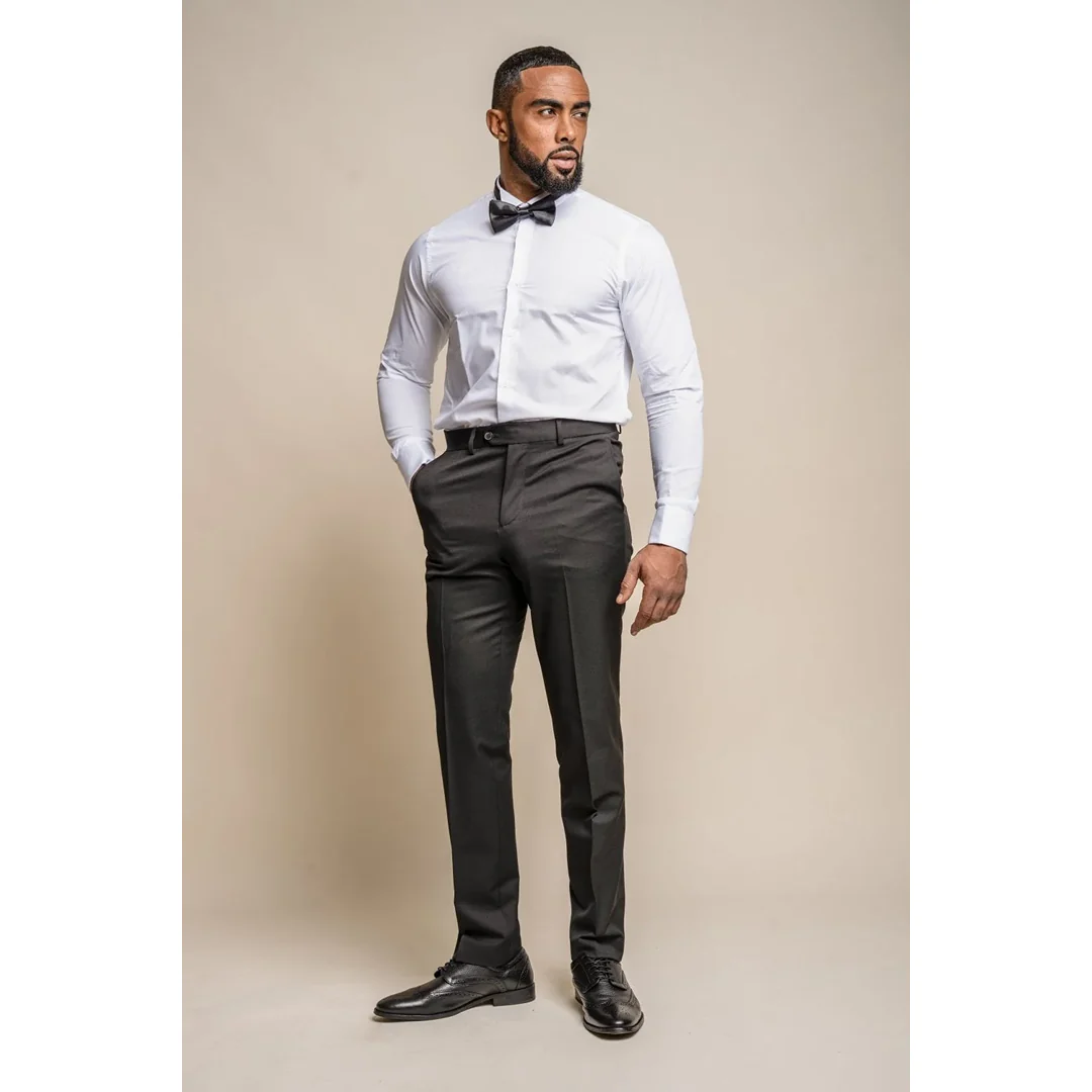 Tux – Men’s Black Classic Tuxedo Trousers - Image 5