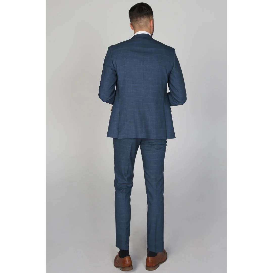Viceroy – Men’s Blue Check Blazer - Image 2