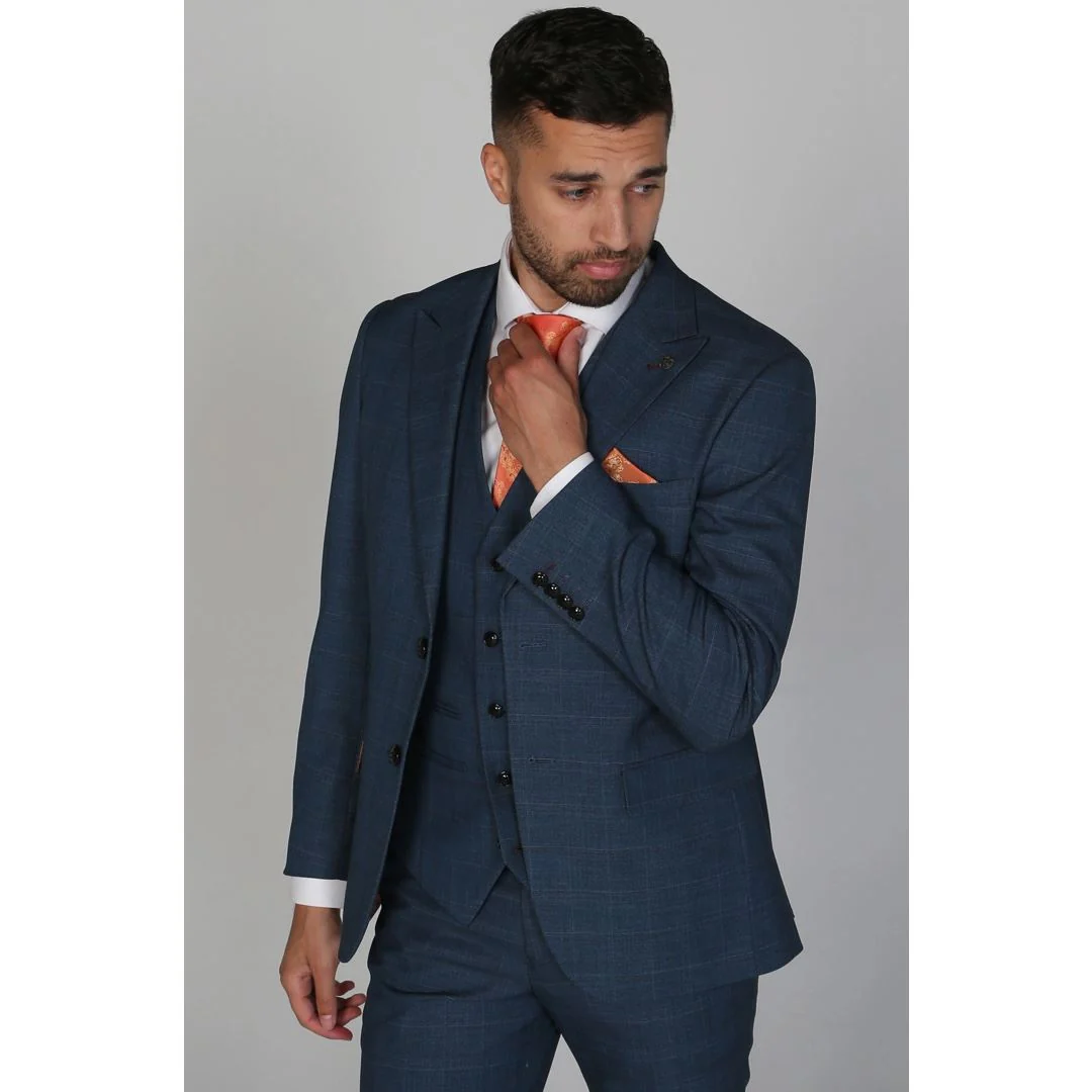 Viceroy – Men’s Blue Check Blazer - Image 4