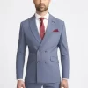 Victorious – Men’s Grey 2 Piece Double Breasted Suit