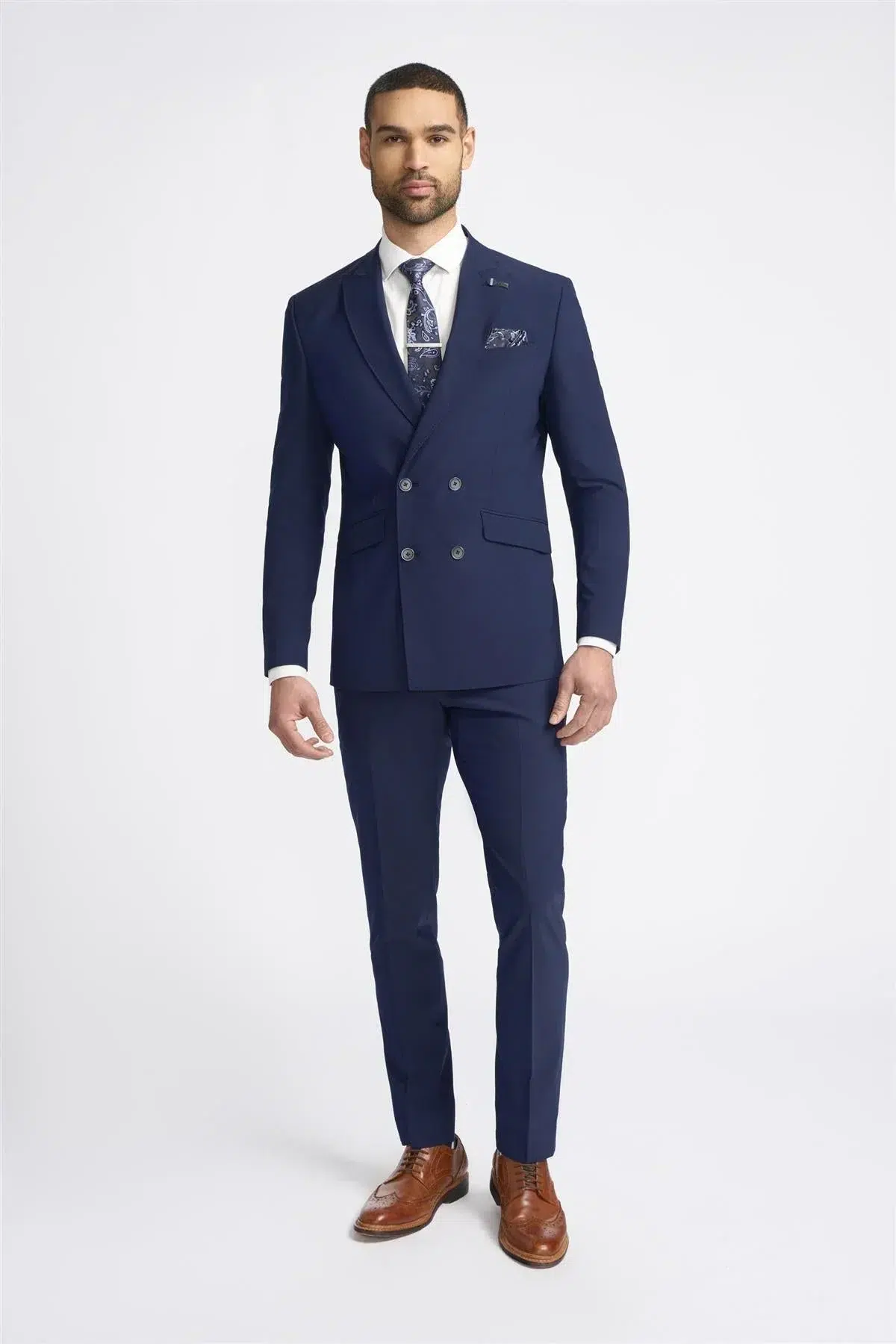 Victorious – Men’s Navy 2 Piece Double Breasted Suit - Image 7