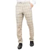 Warwick – Men’s Beige Checked Trousers