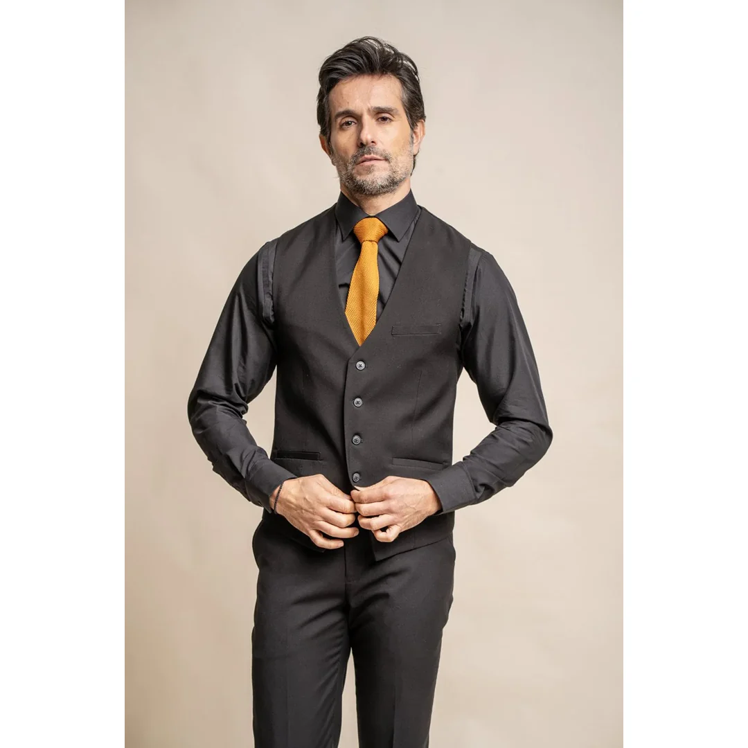 Marco – Men’s Classic Black Waistcoat