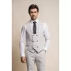 Radika – Men’s Light Grey Check Waistcoat