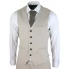 Men’s Tweed Check Peaky Blinders Waistcoat Gilet Classic Herringbone