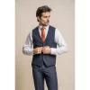 Seeba – Men’s Classic Navy Blue Waistcoat